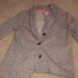 Gray sweater blazer